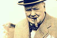 Уинстон Черчилль с сигарой
