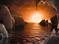 Возможная поверхность TRAPPIST-1F, одной из обнаруженных планет в системе TRAPPIST-1